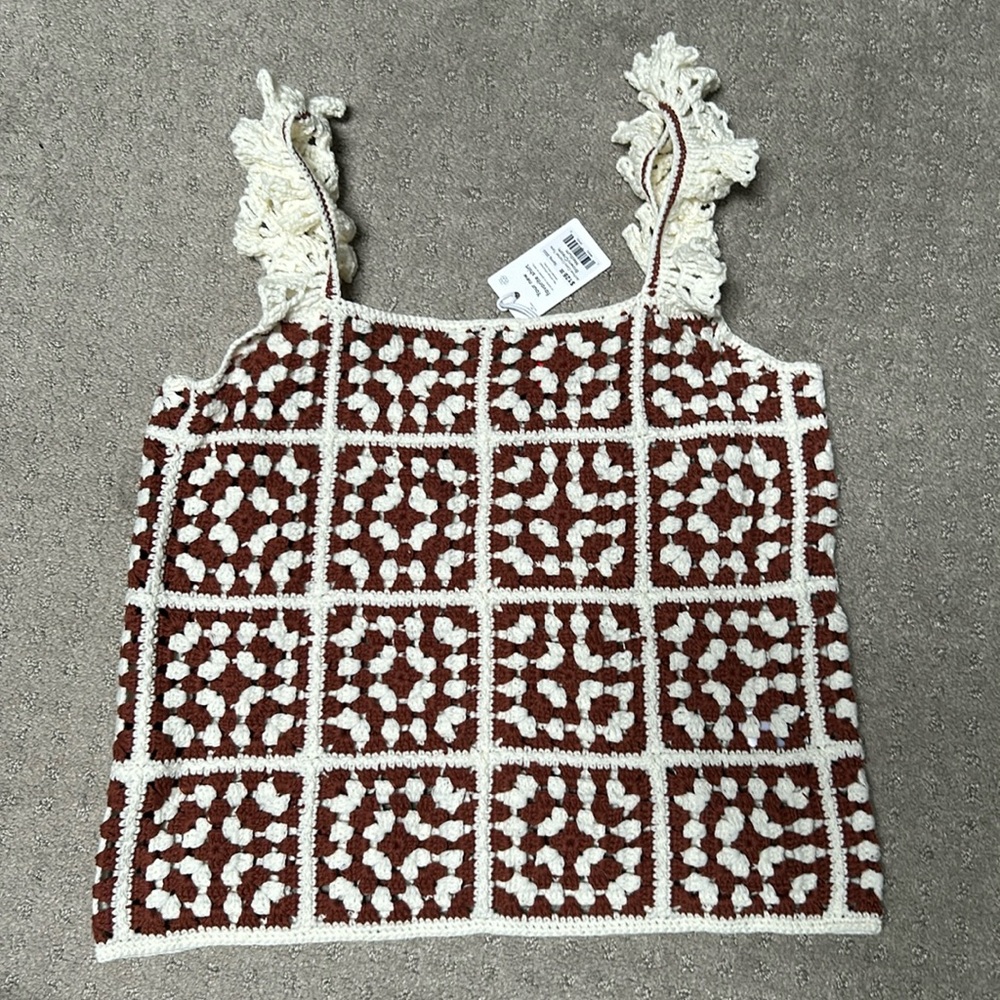 New Marine Layer archive Cora crochet tank